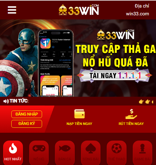 Giao diện 99win33 dễ dàng cho người chơi tham gia